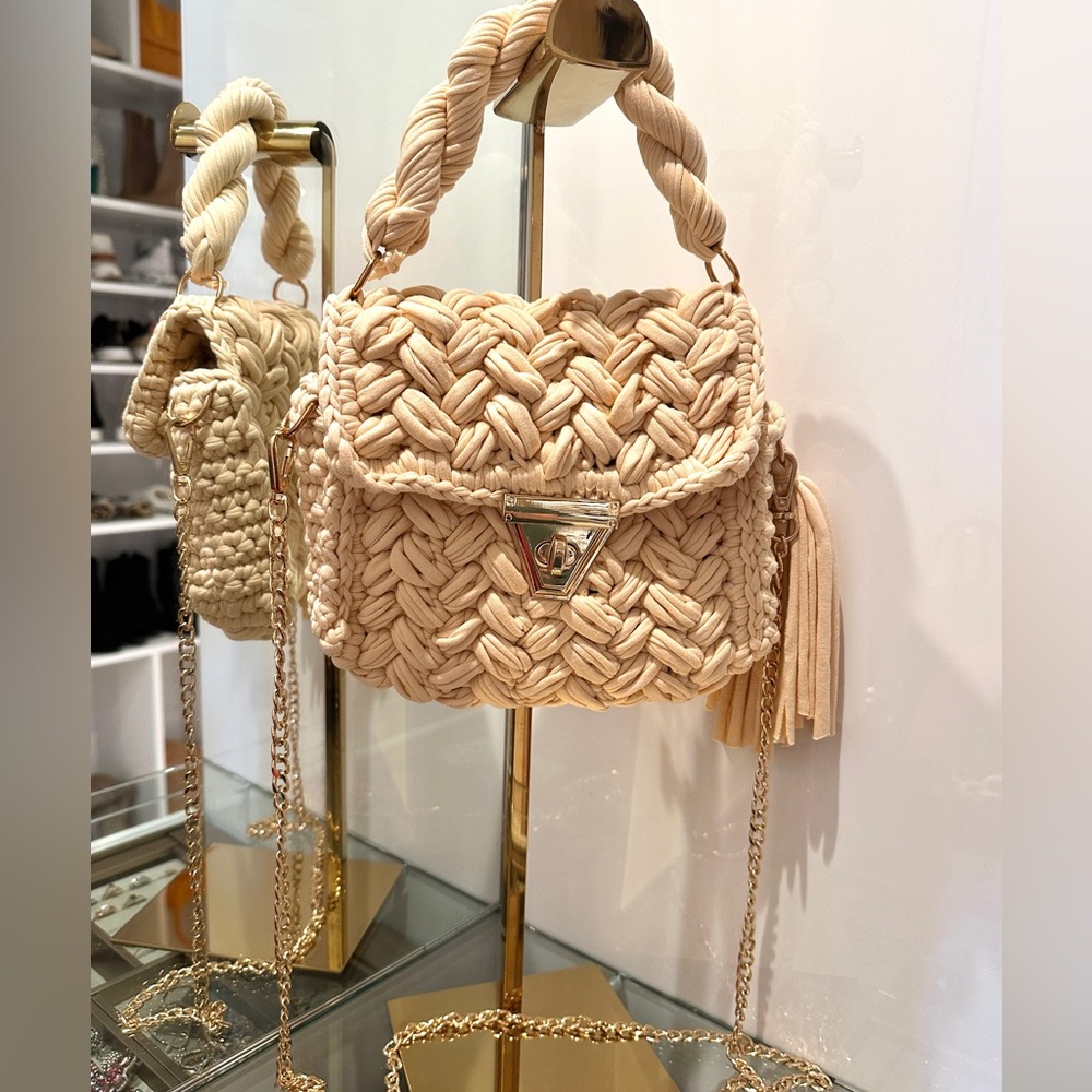 Coco + Carmen Lucinda Braided Crossbody - Soft Blush